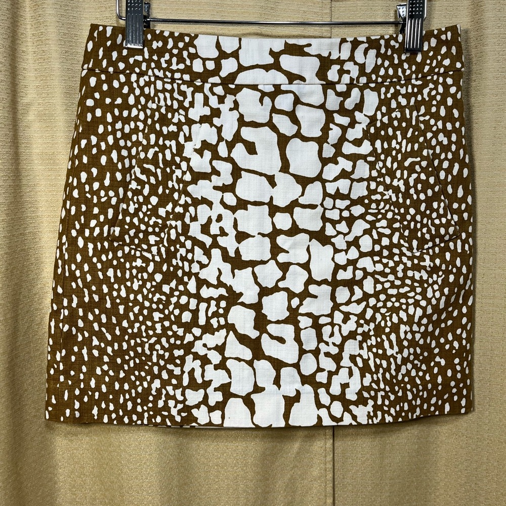 J. Crew Python Print Mini Skirt Size 0 Snake Animal Style #90964  NEW